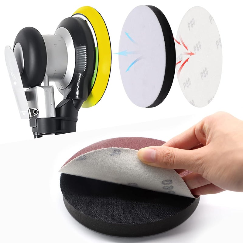 SIJDIEE 3 Pack Interface Pads, 6 Inch Hook and Loop Soft Density Sponge Cushion Buffer Backing Pad, Foam Sanding Interface Pads for Orbital Sander Automotive Woodworking Polishing - Image 5